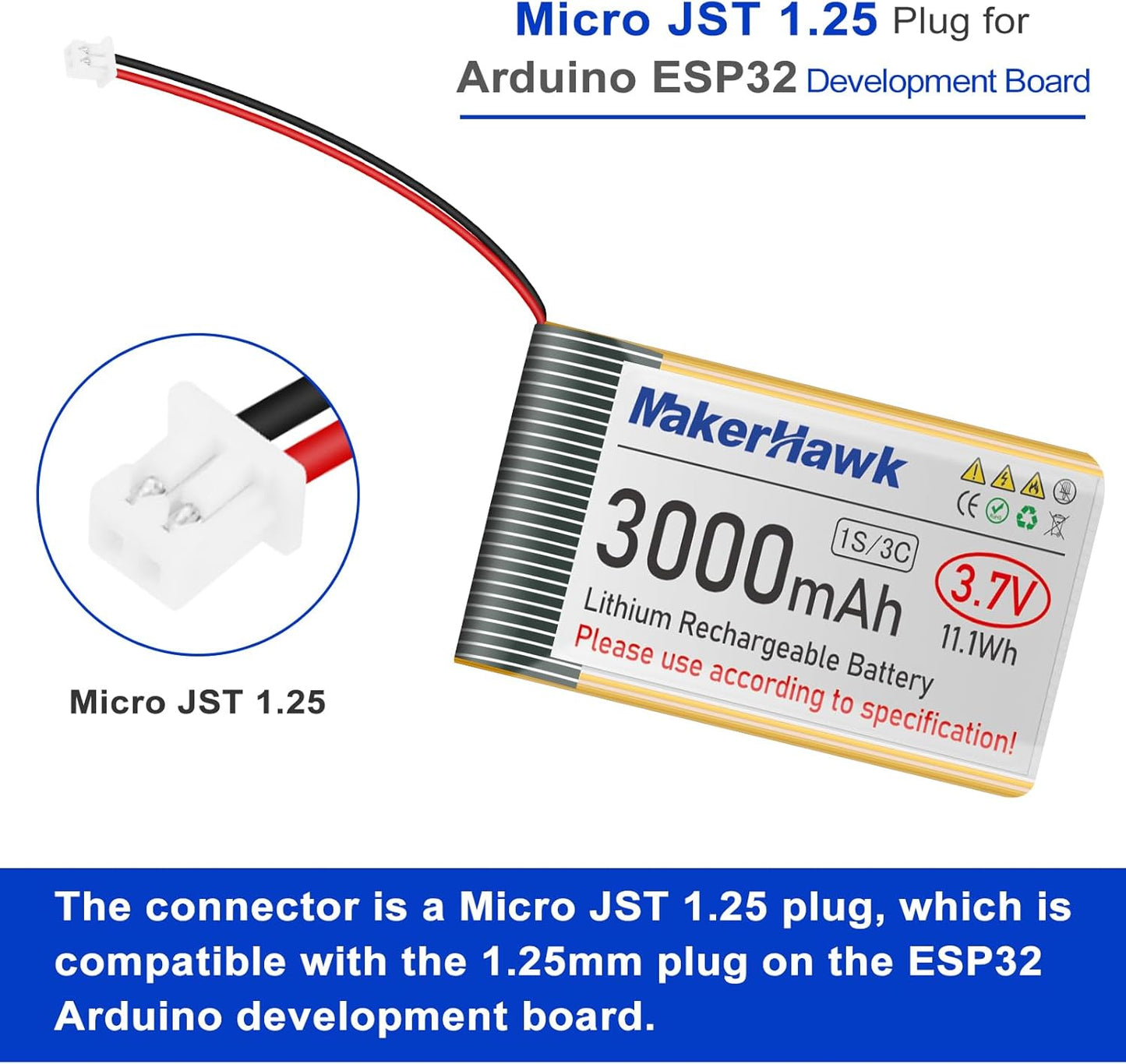 ESP32 LoRa V3 Placa de módulo con batería de 3000 mAh - con antena de 915 MHz y dispositivos de carcasa SX1262 LoRa V3 para Meshtastic Arduino LoRawan IOT