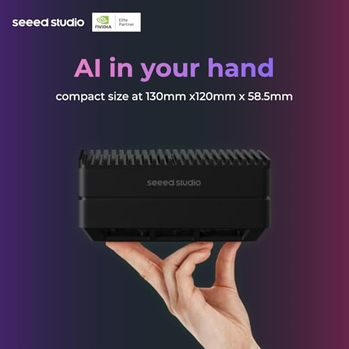 Seeed studio Dispositivo NVIDIA Jetson Nano Edge AI - Kit reComputer J1010, funda de aluminio, sistema Jetpack preinstalado. Mini PC con 0.5 TFLOPs (FP16), fuente de alimentación no incluida