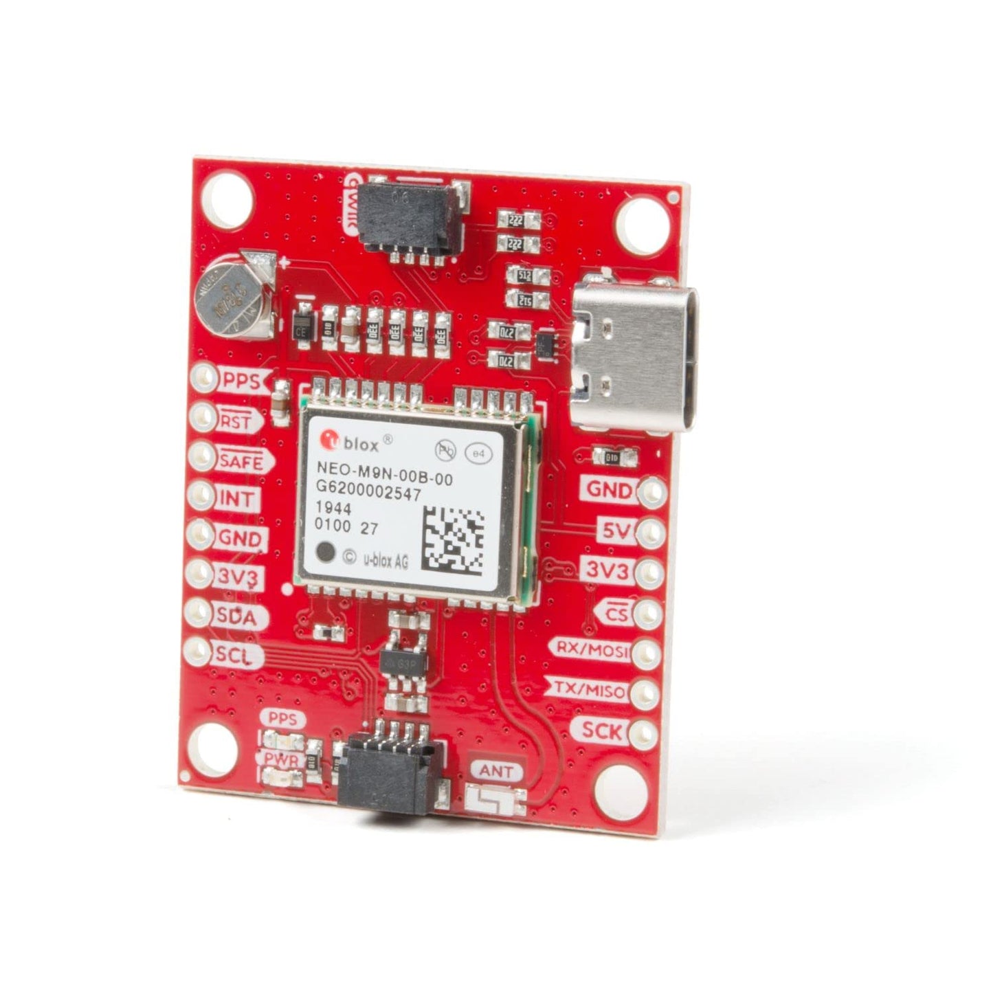 SparkFun Desbrote GPS - NEO-M9N, U.FL (Qwiic) Breakout no requiere soldadura, contiene una batería de respaldo recargable que permite un arranque en caliente disminuyendo el tiempo hasta la primera solución