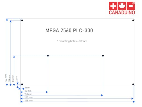 CANADUINO® MEGA2560 PLC-300 V2 Kit de soldadura DIY para Arduino MEGA 2560