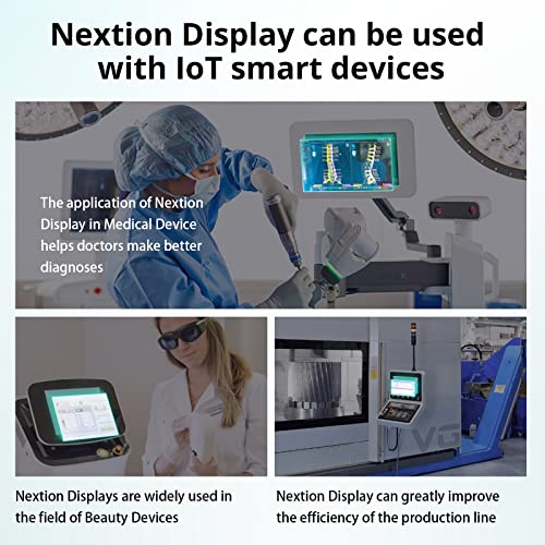 Nextion Pantalla táctil capacitiva LCD-TFT LCD-TFT de la serie inteligente de 10.1 ″ NX1060P101-011C-I 1024 * 600, ampliamente utilizado en vehículos, impresora 3D, funciones de reproducción de
