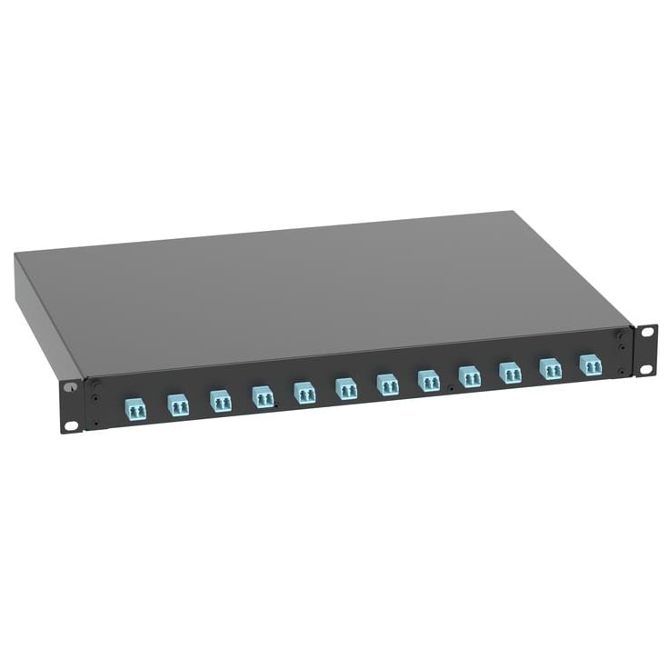 Panduit Corp FD1W12AQDLCZ Opticom® Patch Panel, Fiber LC