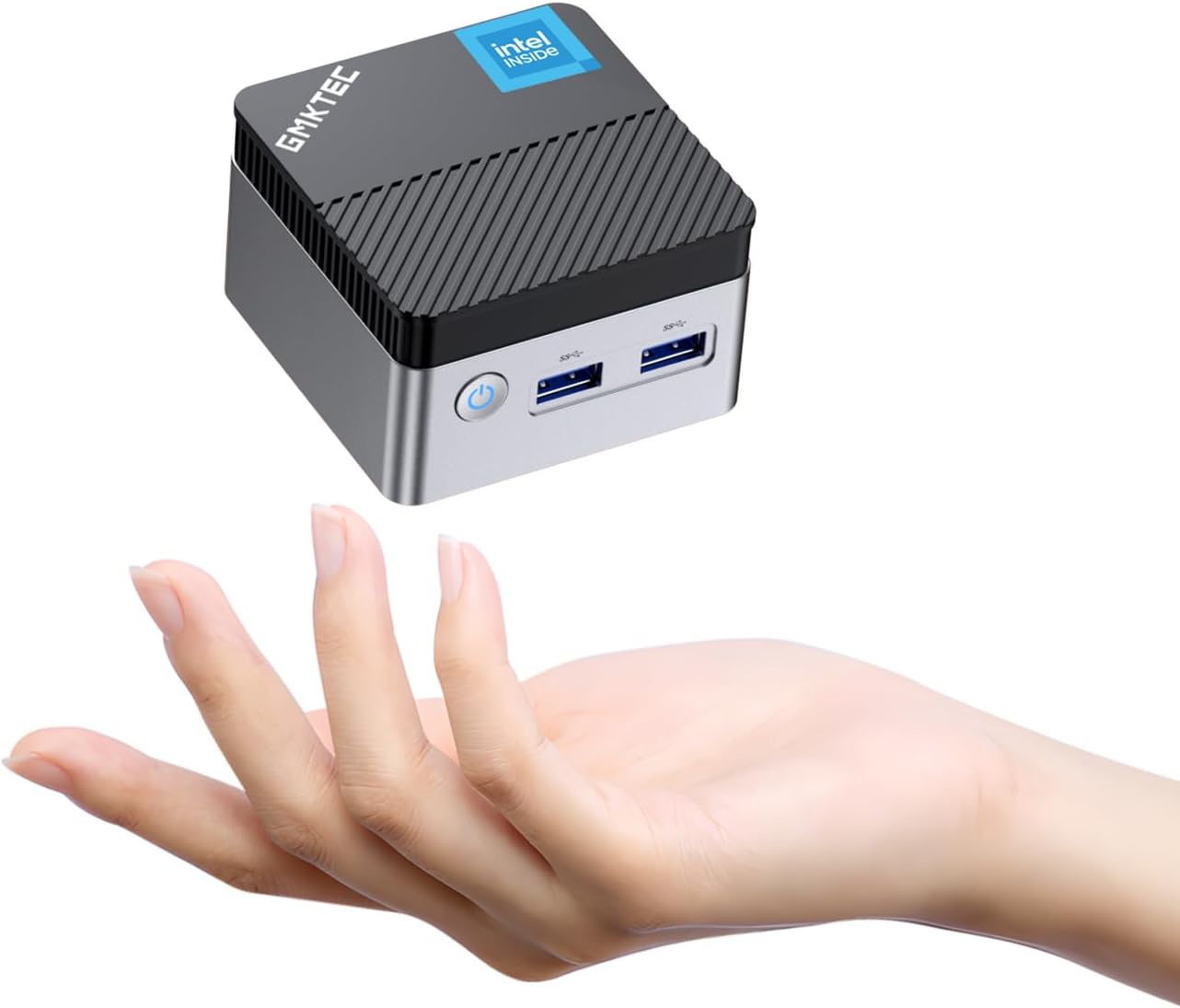GMKtec Mini PC Windows 11 Pro Intel 11ª generación N5105, 10nm 8GB RAM 128GB SSD M.2 2242 Micro computadora de escritorio con doble HDMI 4K, Dual DDR4, Dual WiFi, Giga, BT4.2 y ventiladores de