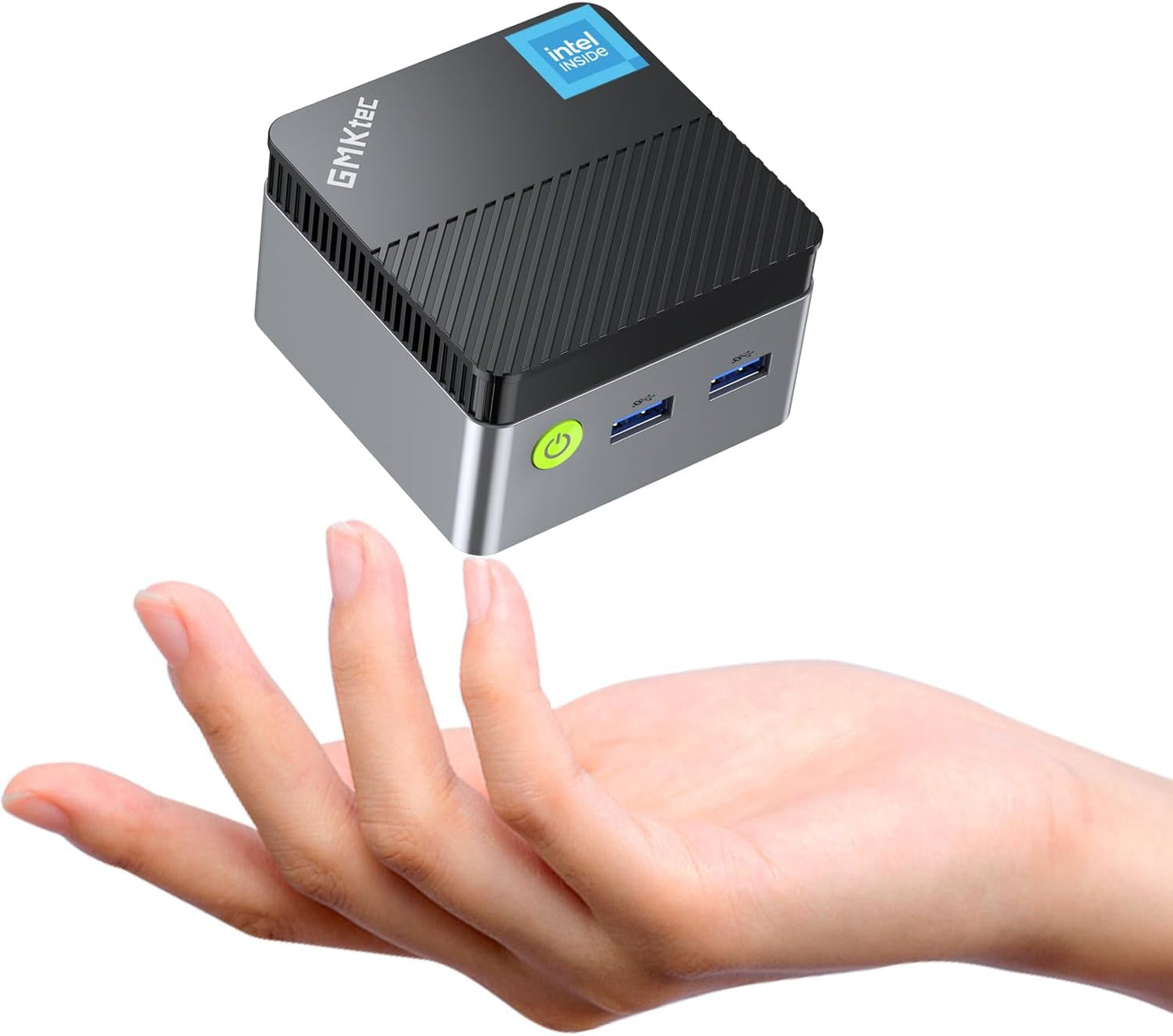 GMKtec Mini PC Windows 11 Pro Intel 11ª generación N5105, 10nm 8GB RAM 128GB SSD M.2 2242 Micro computadora de escritorio con doble HDMI 4K, Dual DDR4, Dual WiFi, Giga, BT4.2 y ventiladores de