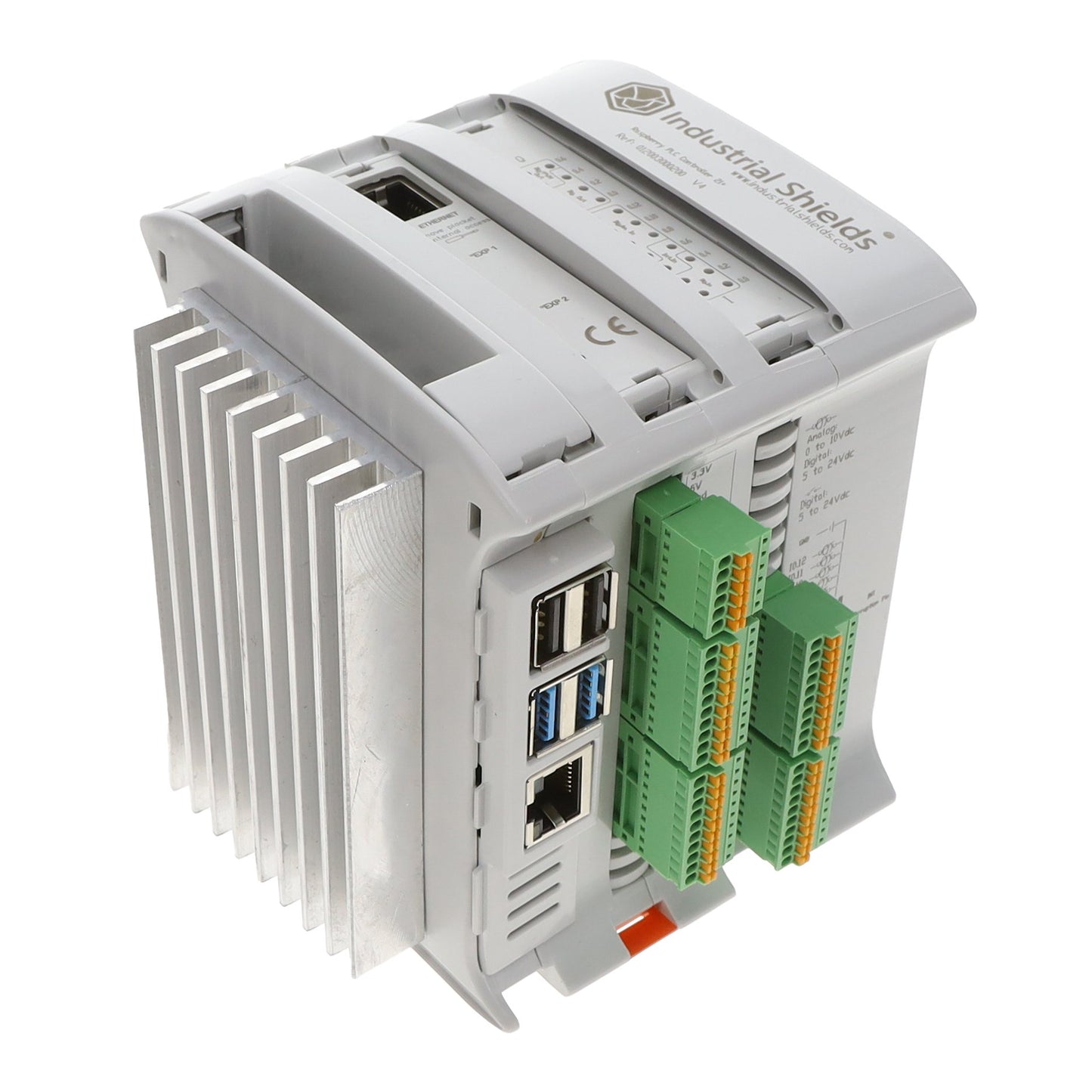Industrial Shields 12003000200 - RASPBERRY PLC ETHERNET 21 I/OS A 13 - Digital (7), Analog (6)