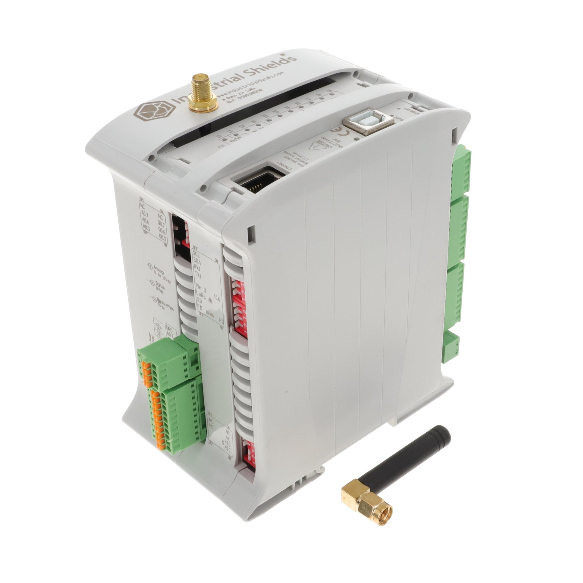 Industrial Shields 15001000200 - M-DUINO PLC ARDUINO ETH & LORA 2 12 - Digital (6), Analog/Digital (6)