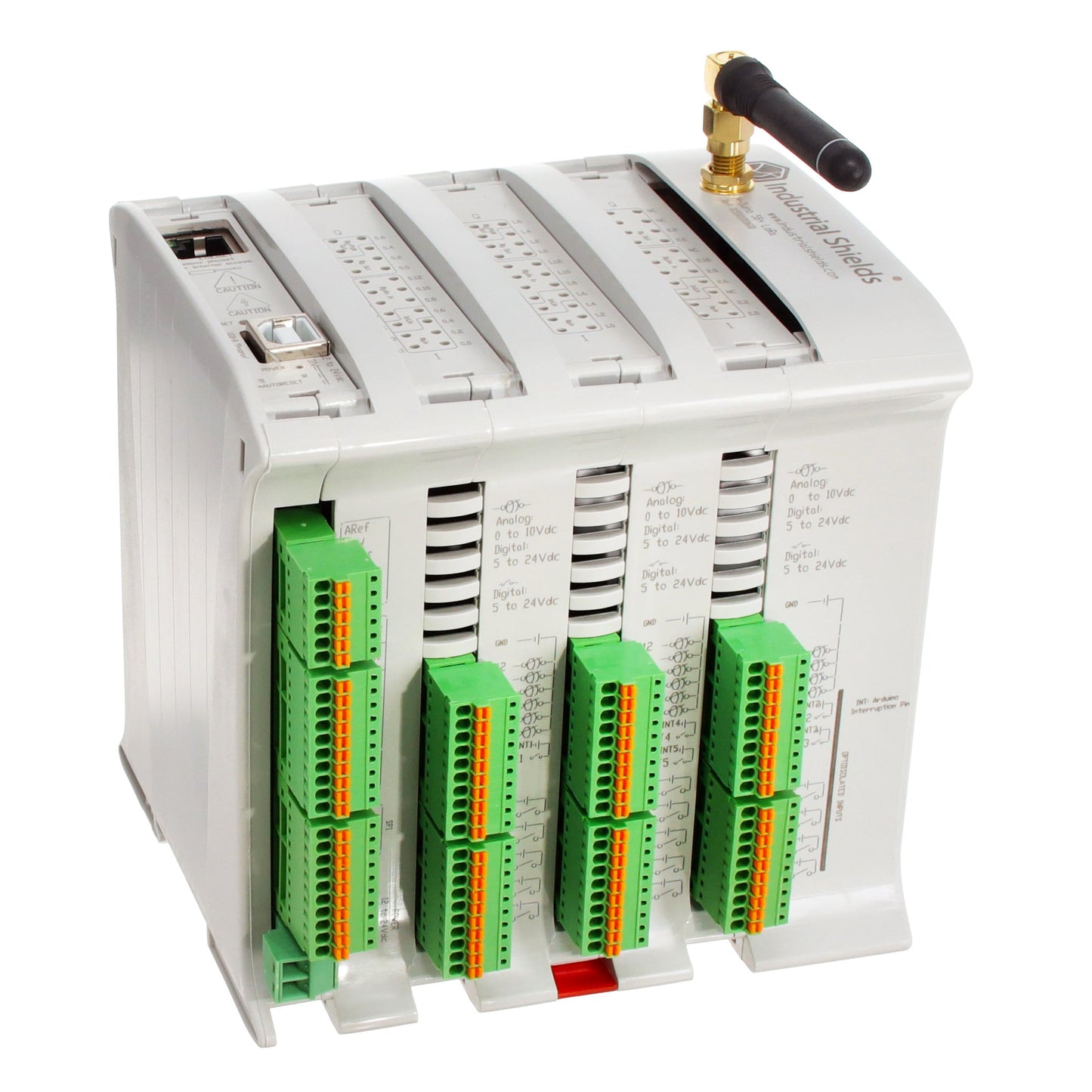 Industrial Shields 15001000600 - M-DUINO PLC ARDUINO ETH & LORA 5 35 - Digital (19), Analog/Digital (16)