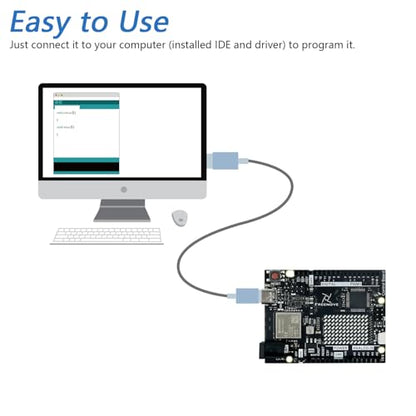 Freenove Tablero de control V5 Rev4 WiFi (compatible con Arduino IDE), microcontrolador Arm Cortex-M4, ESP32-S3 integrado, matriz LED, conector USB-C, proyectos de ejemplo y tutorial de código