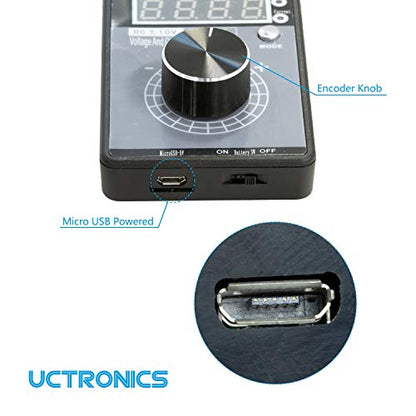 UCTRONICS DC ± 10V 0/4-20mA generador de señal de voltaje actual, interfaz de fuente de alimentación USB Simulador analógico para depuración de PLC y panel, prueba de dispositivos, convertidor de