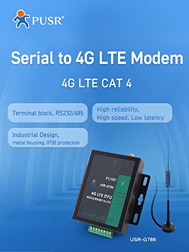 Módem serial industrial de la frecuencia global M2m Rs485 0.14 oz LTE módem serie GSM USR-G786-G