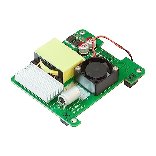 UCTRONICS PoE+ Sombrero para Raspberry Pi, 5V 4.5A Max IEEE802.3af/at Queja Power Over Ethernet con ventilador de refrigeración para Raspberry Pi 4B/3B+