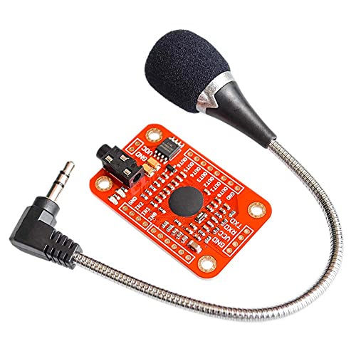 Rakstore Módulo de reconocimiento de voz V3 compatible con Arduino compatible con 80 tipos de voz CC 4.4-5.5 V de alta precisión