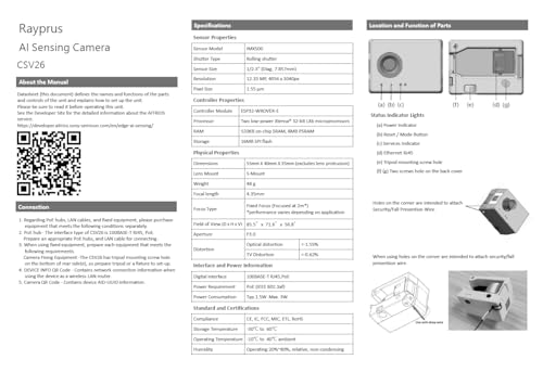 CSV26 Edge AI Sensing Platform AITRIOS™ Cámara compatible con AITRIOS™, color blanco
