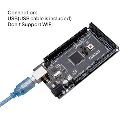 ELEGOO MEGA R3 Board ATmega 2560 + cable USB compatible con Arduino IDE Projects RoHS
