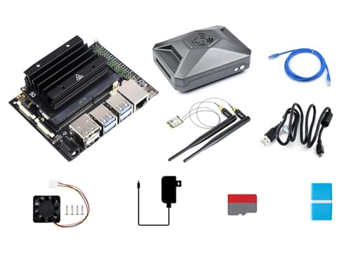 Waveshare Jetson Nano Development/Expansion Kit Alternative Solution of B01 Kit Comes with Jetson Nano Case TF Card and More Extra Free Accessorries (10 Items)