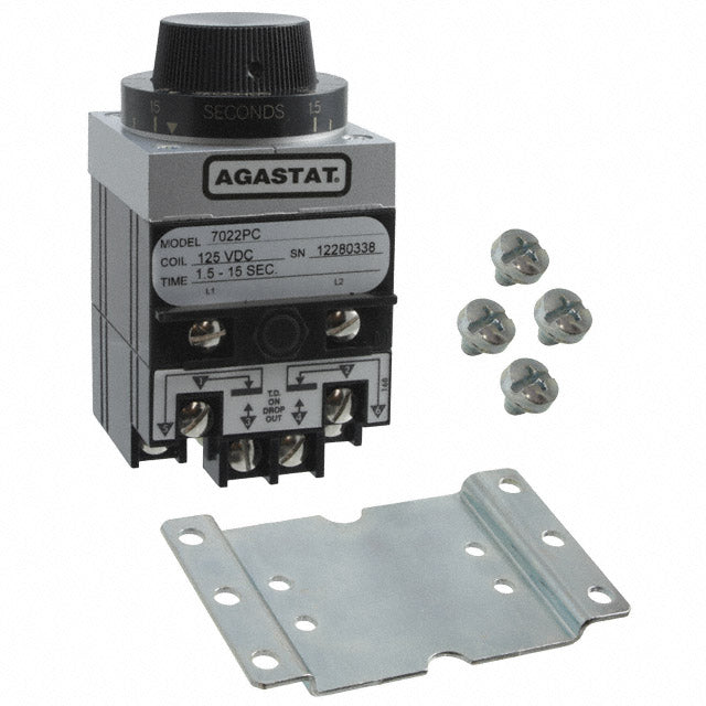 TE Connectivity Aerospace, Defense and Marine 7022PC 7000, AGASTAT Montaje en panel Relé mecánico 1.5 ~ 15 seg 10A a 240VCA