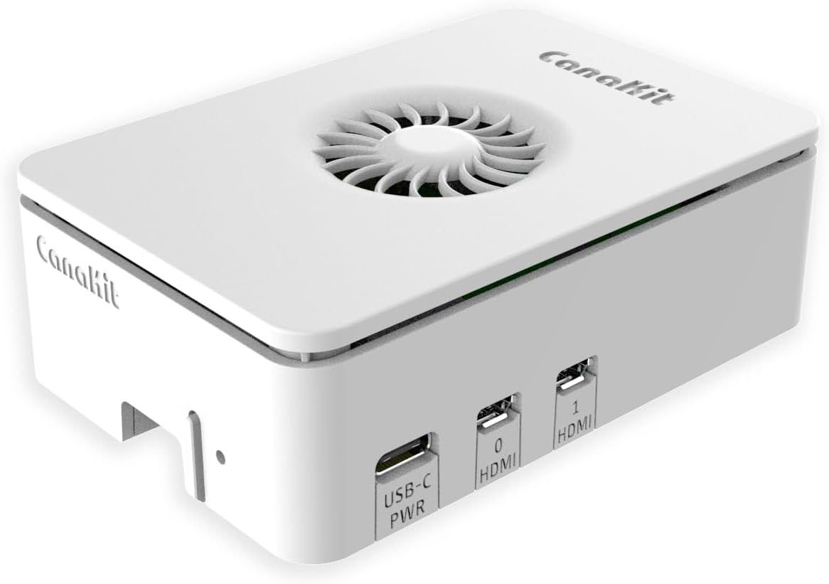 CanaKit Raspberry Pi 5 Starter Kit MAX - Turbina Blanco (256 GB Edition) (8GB RAM)