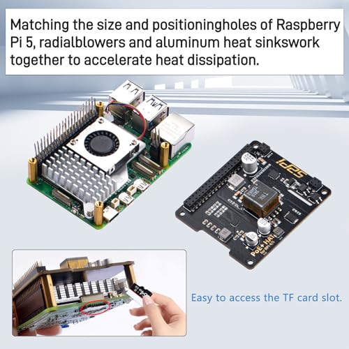 GeeekPi P30 PoE+ HAT para Raspberry Pi 5, con enfriador activo oficial Pi 5