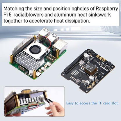 GeeekPi P30 PoE+ HAT para Raspberry Pi 5, con enfriador activo oficial Pi 5