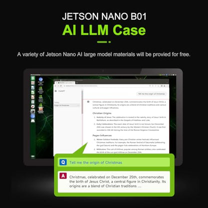 YAHBOOM Jetson Nano 4GB RAM Development Board Kit (SUB) B01 con módulo oficial para inteligencia artificial Python Programación