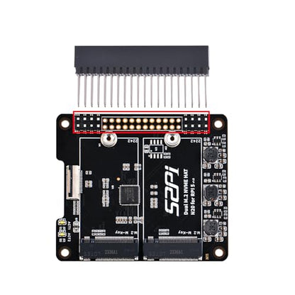 GeeekPi N20 Dual M.2 M-Key NVMe 2242 SSD HAT para Raspberry Pi 5