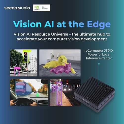 seeed studio NVIDIA Jetson Orin Nano 4GB Edge AI Dispositivo - reComputer J3010, 4xUSB 3.2, M.2 Key E y Key M Slot, sistema Jetpack preinstalado con NVIDIA Jetpack en SSD NVMe de 128 GB