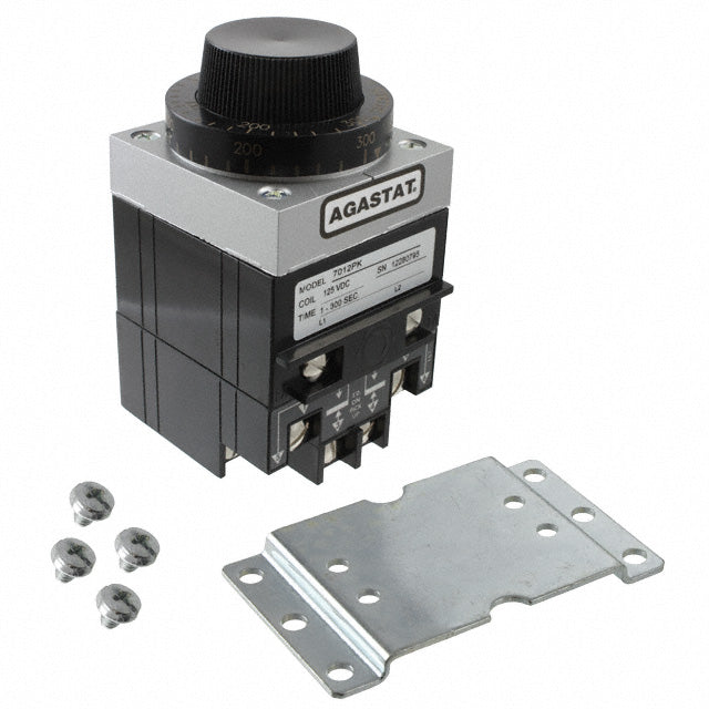 TE Connectivity Aerospace, Defense and Marine 7012PK 7000, AGASTAT Montaje en panel Relé mecánico 1 ~ 300 seg 10A a 240VCA
