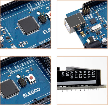 ELEGOO MEGA R3 Board ATmega 2560 + cable USB compatible con Arduino IDE Projects RoHS