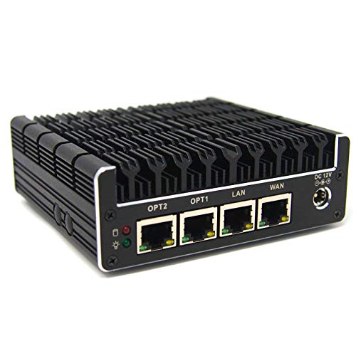 Protectli Vault 4 puertos, microdispositivo cortafuegos/mini PC - Intel Quad Core, AES-NI, 8 GB de RAM, SSD mSATA de 120 GB
