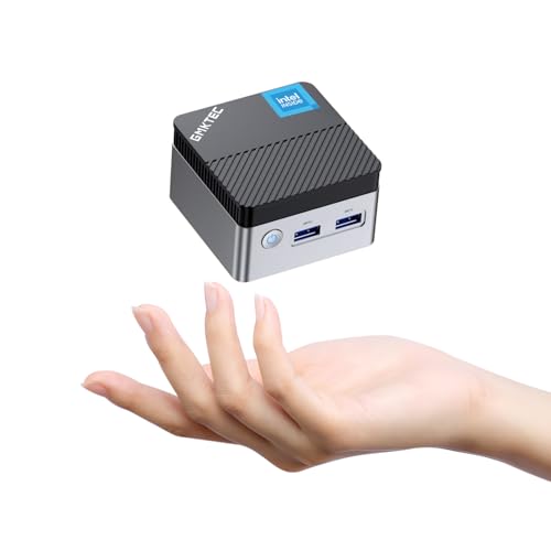 GMKtec Mini PC Windows 11 Pro Intel 11ª generación N5105, 10nm 8GB RAM 128GB SSD M.2 2242 Micro computadora de escritorio con doble HDMI 4K, Dual DDR4, Dual WiFi, Giga, BT4.2 y ventiladores de