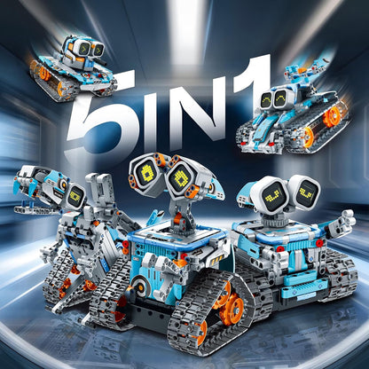 Sillbird Kit de construcción de robot con control remoto para niños de 8 a 14 años, juguete técnico de robótica de codificación STEM, regalos creativos de cumpleaños para niños, modelos 5 en 1