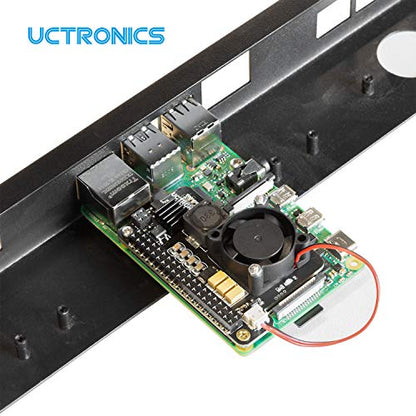 UCTRONICS para Raspberry Pi 4 PoE HAT con ventilador de enfriamiento, mini placa de expansión de alimentación a través de Ethernet para Raspberry Pi 4 B, 3 B+ y montaje en rack
