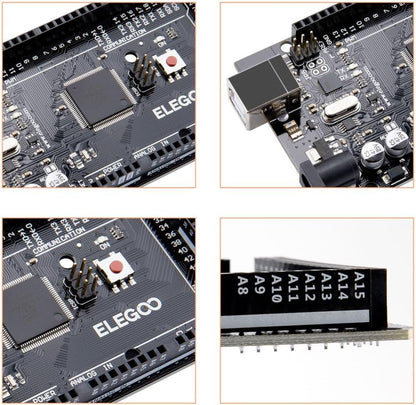 ELEGOO MEGA R3 Board ATmega 2560 + cable USB compatible con Arduino IDE Projects RoHS