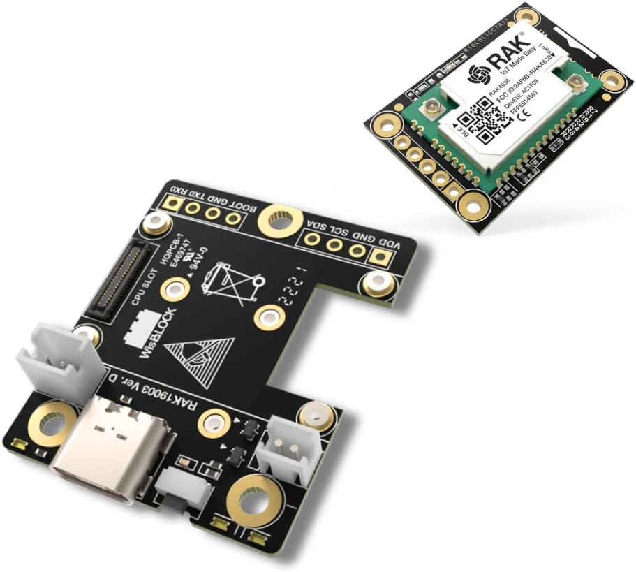 RAK Kit de inicio inalámbrico WisBlock Meshtastic US915 Base RAK19007 + Core RAK4631