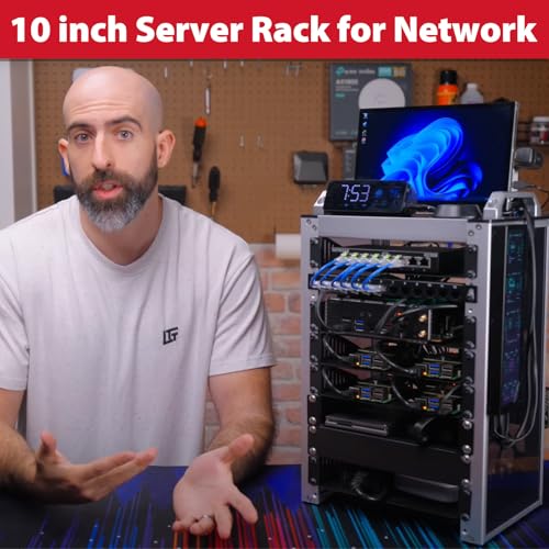 GeeekPi Gabinete de servidor 8U, rack de servidor de 10 pulgadas para equipos de red, servidores, audio y video, DeskPi RackMate T1 Rackmount