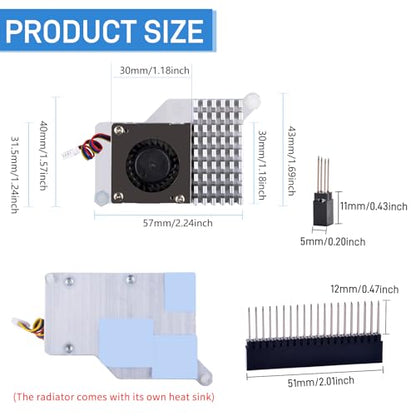 GeeekPi P30 PoE+ HAT para Raspberry Pi 5, con enfriador activo oficial Pi 5