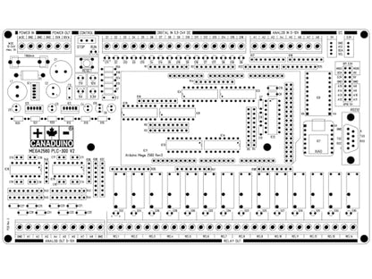CANADUINO® MEGA2560 PLC-300 V2 Kit de soldadura DIY para Arduino MEGA 2560