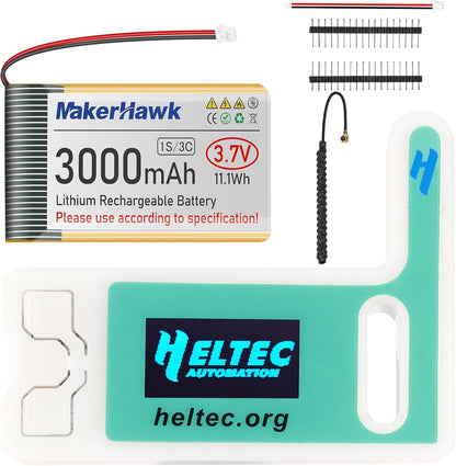 ESP32 LoRa V3 Placa de módulo con batería de 3000 mAh - con antena de 915 MHz y dispositivos de carcasa SX1262 LoRa V3 para Meshtastic Arduino LoRawan IOT