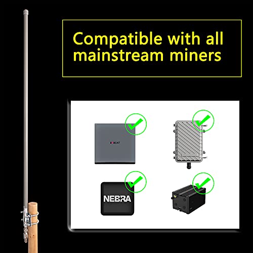 LoRa Antena 915MHz Kit 8dBi Ganancia al aire libre Omni-Direction HNT Miner Antena 3.6 ft Helium Hotspot Antena