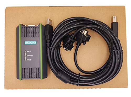 Compatible con cable de programación PLC Siemens S7-200/300/400, línea de descarga de datos 6ES7972-0CB20-0XA0, adaptador de PC USB/MPI Cable USB para Siemen S7-200/300/400 PLC MPI/DP/PPI Cable