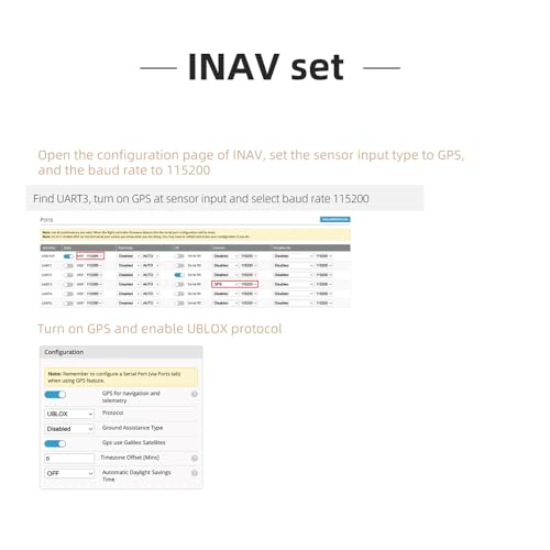 HGLRC Módulo de brújula GPS M100-5883, chip mejorado de 10ª generación compatible con UAV de ala fija FPV