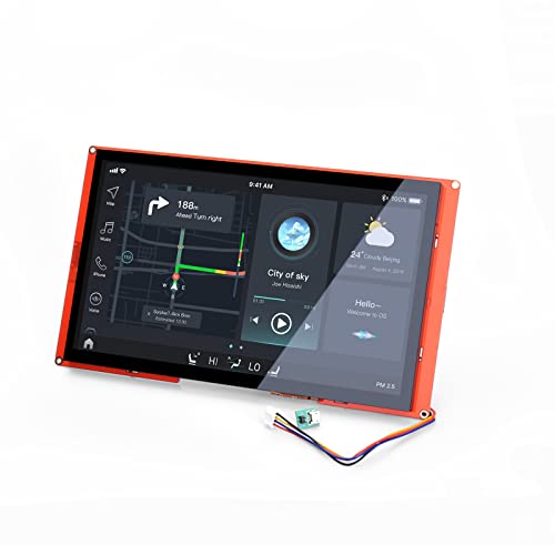 Nextion Pantalla táctil capacitiva LCD-TFT LCD-TFT de la serie inteligente de 10.1 ″ NX1060P101-011C-I 1024 * 600, ampliamente utilizado en vehículos, impresora 3D, funciones de reproducción de