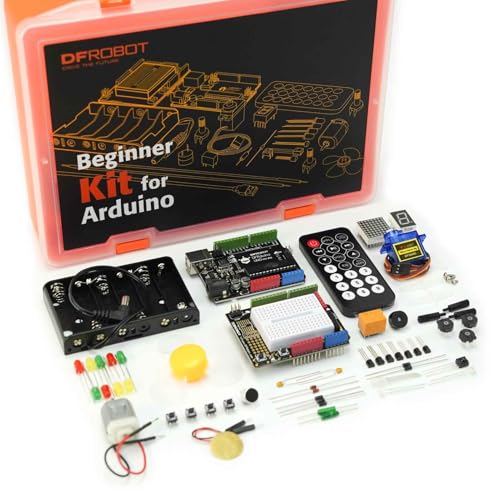 DFROBOT UNO R3 Kit de inicio completo para Arduino con tutorial detallado - Compatible con Arduino UNO R3 y Arduino IDE para electrónica y aprendizaje de programación Arduino