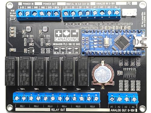 CANADUINO® Versión programable SMD del regulador de la lógica de PLC-100 V2 para el nano de Arduino