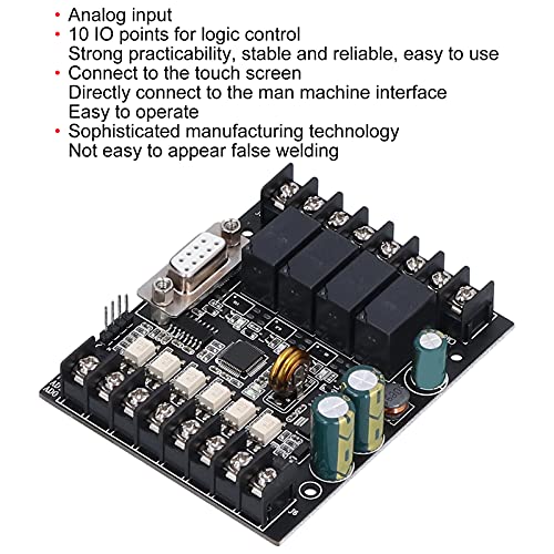 Tablero de control industrial del PLC de DC 24V 5A, controlador del PLC 4P WS2N-10M Placa de control industrial Módulo de salida analógica de la retransmisión del controlador programable