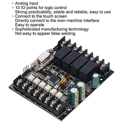 Tablero de control industrial del PLC de DC 24V 5A, controlador del PLC 4P WS2N-10M Placa de control industrial Módulo de salida analógica de la retransmisión del controlador programable