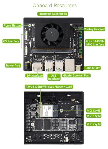 Waveshare Jetson Orin Nano AI Development Kit para sistemas integrados y Edge 8GB Memoria Jetson Orin Nano Module (5 artículos)