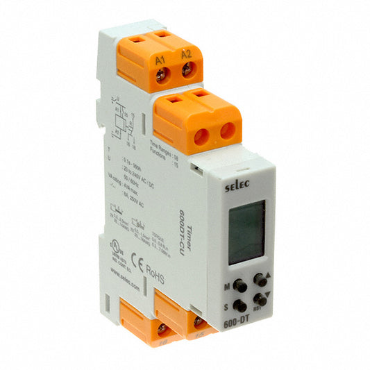 Altech Corporation 600DT-CU 600DT Riel DIN Relé mecánico 0.1 seg ~ 999 h 8A a 250VCA