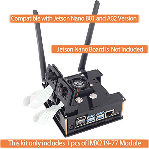 Makeronics Kit de desarrollador para Jetson Nano -7 pulgadas Touch| Cámara IMX 219-77 con estuche| Tarjeta TF Clase 10 de 64 GB con lector de tarjetas | Estuche Jetson Nano Acrílico para A02 y B01