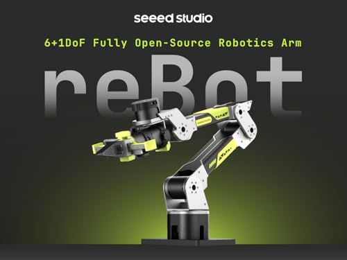 reBot B601-DM Kit de brazo robótico ensamblado con agarre, brazo robot de código abierto 6+1 DoF, Python SDK y ROS1/ROS2 compatible con robótica AI, educación STEM, investigación y desarrollo